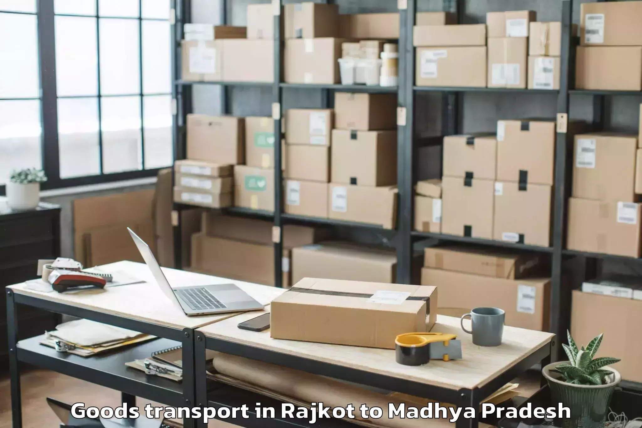 Reliable Rajkot to Malthon Goods Transport